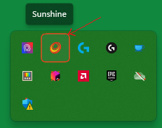 Clicck en el icono de sunshine