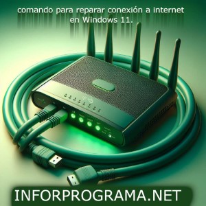 Comando para reparar conexión a internet en Windows 11.